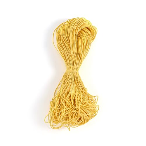 Namzi Wachsschnur für Armbandherstellung, Gewachste Faden Armband Schnur, Gewachste Polyesterschnur Armband Seil für DIY Armbänder, Halskette, Gelb von Namzi