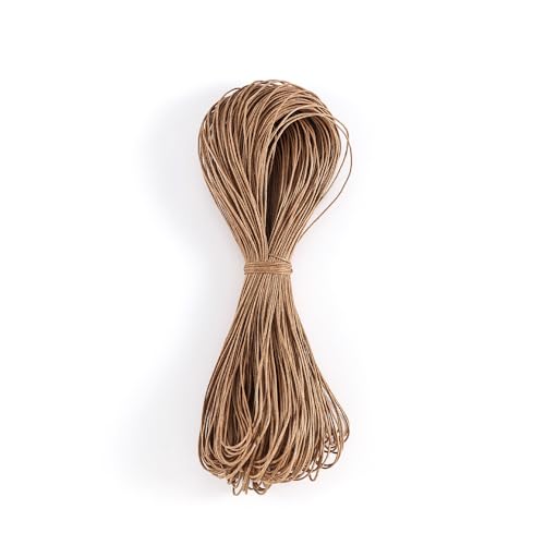 Namzi Wachsschnur für Armbandherstellung, Gewachste Faden Armband Schnur, Gewachste Polyesterschnur Armband Seil für DIY Armbänder, Halskette, Hellbraun von Namzi