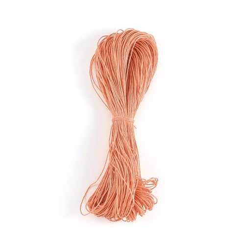 Namzi Wachsschnur für Armbandherstellung, Gewachste Faden Armband Schnur, Gewachste Polyesterschnur Armband Seil für DIY Armbänder, Halskette, Orange Rosa von Namzi