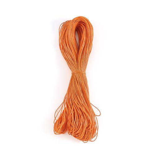 Namzi Wachsschnur für Armbandherstellung, Gewachste Faden Armband Schnur, Gewachste Polyesterschnur Armband Seil für DIY Armbänder, Halskette, Orange von Namzi