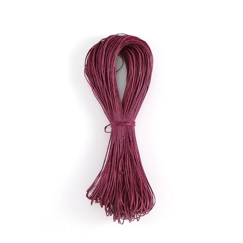 Namzi Wachsschnur für Armbandherstellung, Gewachste Faden Armband Schnur, Gewachste Polyesterschnur Armband Seil für DIY Armbänder, Halskette, Rosa Lila von Namzi