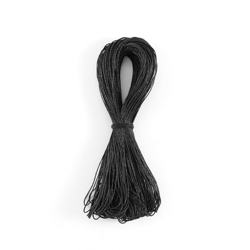 Namzi Wachsschnur für Armbandherstellung, Gewachste Faden Armband Schnur, Gewachste Polyesterschnur Armband Seil für DIY Armbänder, Halskette, Schwarz von Namzi