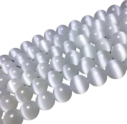 Namzi Weiße runde Perlen, Naturstein, Schmuckzubehör, halbfertig, handgewebt, Naturstein, lose Perlen, runde Perlen, DIY-Schmuckzubehör, 12 mm, 2 Stück Namzi Weiße runde Perlen, Naturstein, Schmuckzubehör, halbfertig, handgewebt, Naturstein, lose Perlen, runde Perlen, DIY-Schmuckzubehör, 12 mm, 2 Stück von Namzi