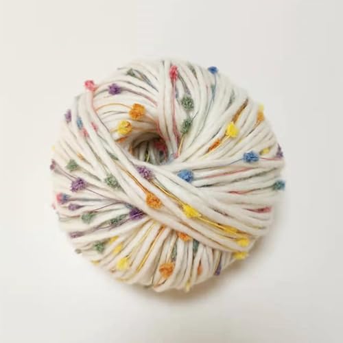 Namzi Weißes Garnknäuel, Acryl-Dacron-Mischung, Süßigkeiten-inspiriertes Garn zum Stricken, Häkeln, Basteln, DIY-Geschenke, Premium-Qualität von Namzi