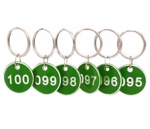 NanTun Aluminium-Zahlenschilder mit Schlüsselringen – 50er-Pack, Zahlen 1–50, Grün NanTun Aluminium-Zahlenschilder mit Schlüsselringen – 50er-Pack, Zahlen 1–50, Grün von NanTun