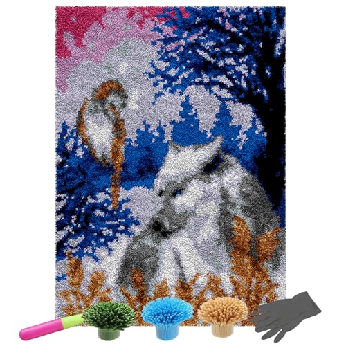 NangHuw Knüpfteppich zum Selber Knüpfen | knüpfen Set Kinder Und Erwachsene | knüpfset Teppich Tapisserie Set | DIY Knüpfsets Kreuzstich Teppich Set mit Werkzeug Latch Hook Kit 69x102CM NangHuw Knüpfteppich zum Selber Knüpfen | knüpfen Set Kinder Und Erwachsene | knüpfset Teppich Tapisserie Set | DIY Knüpfsets Kreuzstich Teppich Set mit Werkzeug Latch Hook Kit 69x102CM von NangHuw
