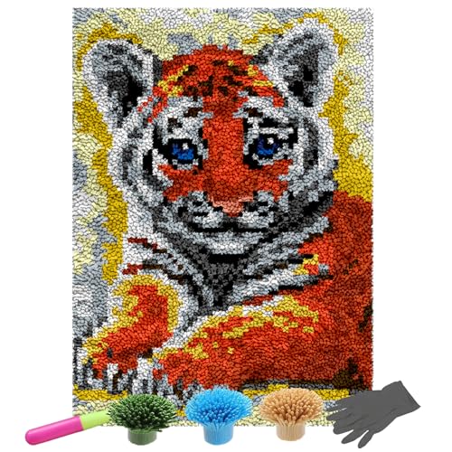 NangHuw Knüpfteppich zum Selber Knüpfen | knüpfen Set Kinder Und Erwachsene | knüpfset Teppich Tapisserie Set | DIY Knüpfsets Kreuzstich Teppich Set mit Werkzeug Latch Hook Kit 69x102CM NangHuw Knüpfteppich zum Selber Knüpfen | knüpfen Set Kinder Und Erwachsene | knüpfset Teppich Tapisserie Set | DIY Knüpfsets Kreuzstich Teppich Set mit Werkzeug Latch Hook Kit 69x102CM von NangHuw