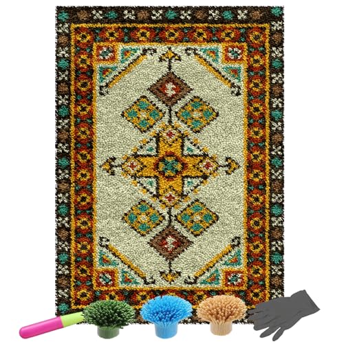 NangHuw Knüpfteppich zum Selber Knüpfen | knüpfen Set Kinder Und Erwachsene | knüpfset Teppich Tapisserie Set | DIY Knüpfsets Kreuzstich Teppich Set mit Werkzeug Latch Hook Kit 90x120CM NangHuw Knüpfteppich zum Selber Knüpfen | knüpfen Set Kinder Und Erwachsene | knüpfset Teppich Tapisserie Set | DIY Knüpfsets Kreuzstich Teppich Set mit Werkzeug Latch Hook Kit 90x120CM von NangHuw