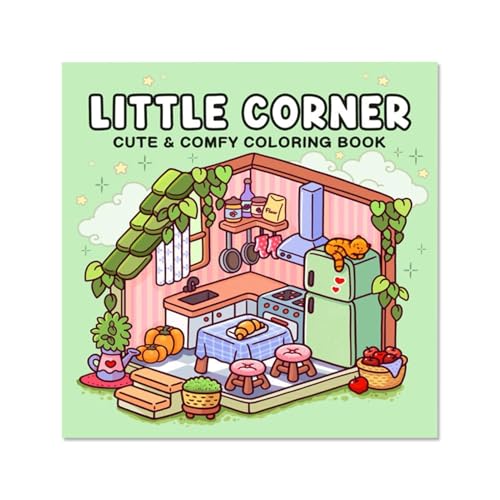Little Corner Malbuch, frühkindliches Aufklärungsbuch, super süße Designs von gemütlichem Malbuch, Malbuch für Erwachsene und Jugendliche, kreatives Malbuch Little Corner Malbuch, frühkindliches Aufklärungsbuch, super süße Designs von gemütlichem Malbuch, Malbuch für Erwachsene und Jugendliche, kreatives Malbuch von Nankoyal