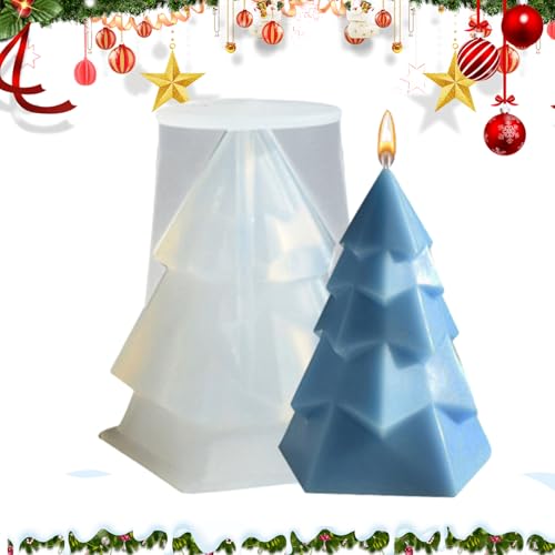 Nankoyal Christbaum Silikonform,Tannenbaumförmige Silikon Gießform - Dekoration Einfache Entformung Festliche Bastelwerkzeuge Für Wohnkultur Seife Epoxidharz Kerzen von Nankoyal