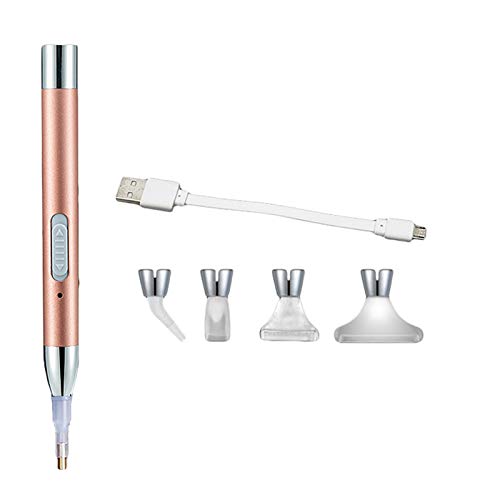 Napacoh Diamond Painting Point Bohrstift Mit LED-Licht, 5D Diamond Painting Pen Tool Mit USB-Kabel, Diamond Painting Stickwerkzeuge Golden. Set 1 von Napacoh