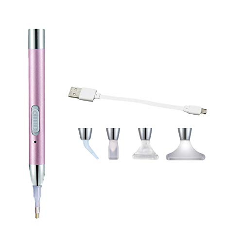 Napacoh Diamond Painting Point Bohrstift Mit LED-Licht, 5D Diamond Painting Pen Tool Mit USB-Kabel, Diamond Painting Stickwerkzeuge Lila. Set 1 von Napacoh