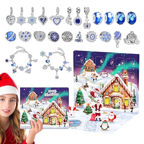 2024 Weihnachten Adventskalender Armbänder - 24 Tage mit Weihnachts-Countdown-Kalender, Schmuckbastelset | 24 Tage 2024 Weihnachten Adventskalender Armbänder - 24 Tage mit Weihnachts-Countdown-Kalender, Schmuckbastelset | 24 Tage von Naqqios