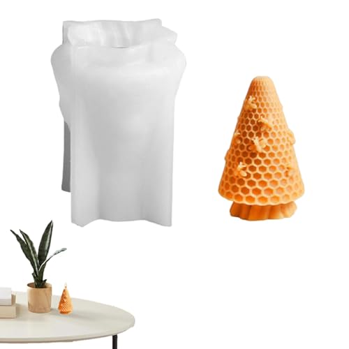 3D Wabenkerzen Silikonform | Bienenwachskerzenform, Wiederverwendbare Wabenformen, Antihaft-Silikonform für Fondant und Backen von Naqqios