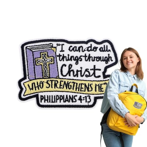 Christian Embroidery Patches, Jesus - Jesus Patches, Christian Patches, Patches Applikationen für Rucksack, religiöser Aufnäher, bestickt für Kleidung, Jacken, Rucksäcke Christian Embroidery Patches, Jesus - Jesus Patches, Christian Patches, Patches Applikationen für Rucksack, religiöser Aufnäher, bestickt für Kleidung, Jacken, Rucksäcke von Naqqios