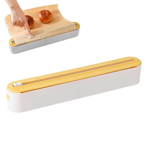 Folien-Organizer mit Cutter – Magnetfolienspender, Nachfüllbarer magnetischer Folienspender | Frischhaltefolienspender von Naqqios