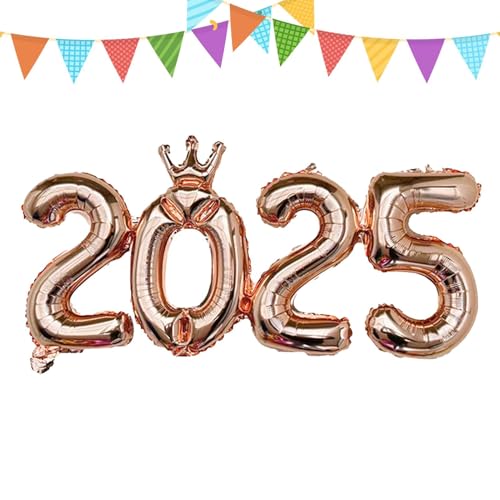 Folienballons 2025 - Zahlenballon 2025 Folienballons Zahlen Folienballons für die Weihnachtsdekoration | Silvester Nummer 2025 Luftballon für Geburtstagsparty Supplies Folienballons 2025 - Zahlenballon 2025 Folienballons Zahlen Folienballons für die Weihnachtsdekoration | Silvester Nummer 2025 Luftballon für Geburtstagsparty Supplies von Naqqios