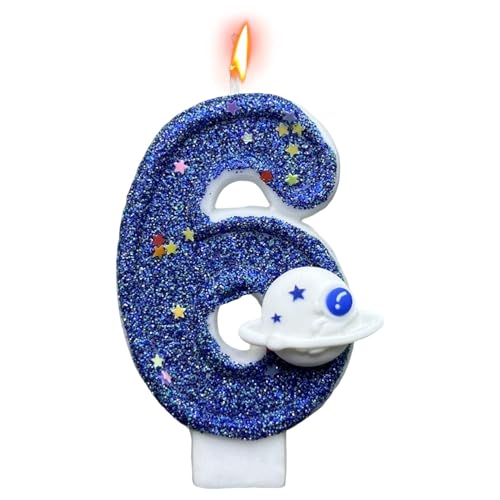 Geburtstagskerzen Zahlen, Geburtstagskerzen für Kuchen, blaue Kuchen Kerzen mit Weltraumplaneten-Dekorationen, süße Kuchen Deko-Kerzen, Themenpartyzubehör Geburtstagskerzen Zahlen, Geburtstagskerzen für Kuchen, blaue Kuchen Kerzen mit Weltraumplaneten-Dekorationen, süße Kuchen Deko-Kerzen, Themenpartyzubehör von Naqqios