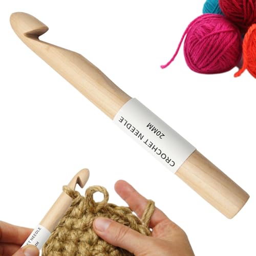 Großer Holzhaken – Häkelnadel mit Holzgriff, handgefertigte Häkelnadeln, ergonomische Haken, Haken mit Etui für schwache Hände, lange Häkelnadeln Großer Holzhaken – Häkelnadel mit Holzgriff, handgefertigte Häkelnadeln, ergonomische Haken, Haken mit Etui für schwache Hände, lange Häkelnadeln von Naqqios