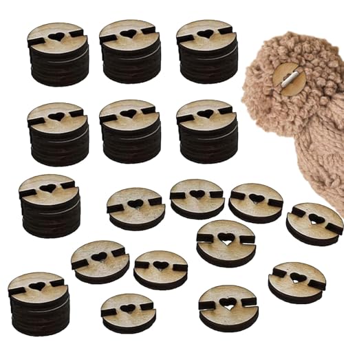 Hüte mit Knöpfen, 50 Stück Pelzbommeln, Strickmütze, flauschiger Pelzball mit abnehmbarem Druckknopf, Holzknöpfe für Strickmützen, abnehmbare Kleidung Hüte mit Knöpfen, 50 Stück Pelzbommeln, Strickmütze, flauschiger Pelzball mit abnehmbarem Druckknopf, Holzknöpfe für Strickmützen, abnehmbare Kleidung von Naqqios