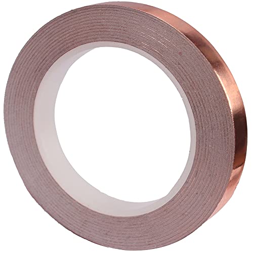 Kupferfolienband, doppelseitiges leitfähiges Klebeband, langlebiges Kupferklebeband, Drahtfolienband mit starker Selbstklebung, elektrisches Reparaturband zur Erdung von Elektroarbeiten an Glasmalerei Kupferfolienband, doppelseitiges leitfähiges Klebeband, langlebiges Kupferklebeband, Drahtfolienband mit starker Selbstklebung, elektrisches Reparaturband zur Erdung von Elektroarbeiten an Glasmalerei von Naqqios