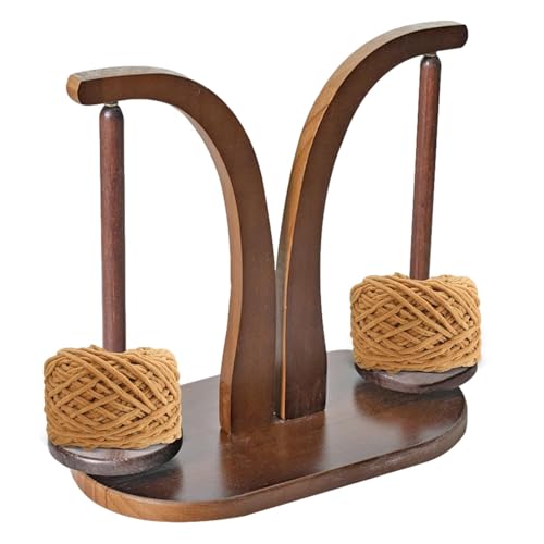 Magnetischer Strickgarnhalter – Strickgarnhalter mit magnetischem Pendel | Häkelgarnhalter, Doppelfadenhalter, Drehwerkzeug aus Holz zum Stricken von Naqqios