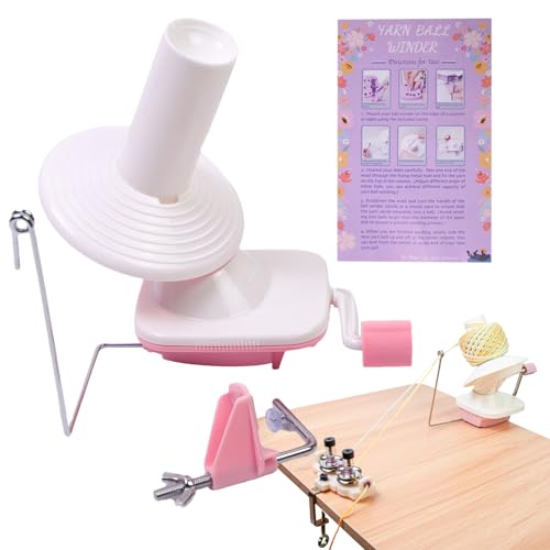 Manueller Garnwickler – Tragbarer Garnwickler, Wollwickelhilfe | Müheloser Handkurbel-Garnwickler, Multifunktionaler Garnwickler, Kompakter Garn-Organizer Für Handarbeiten Und Weben Manueller Garnwickler – Tragbarer Garnwickler, Wollwickelhilfe | Müheloser Handkurbel-Garnwickler, Multifunktionaler Garnwickler, Kompakter Garn-Organizer Für Handarbeiten Und Weben von Naqqios