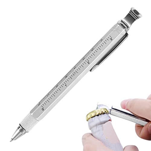 -Stift, Werkzeugstifte, Mehrzweck-Stift, robust, Silber, coole Werkzeuge, Telefonhalter, Kugelschreiber, tragbare Bauwerkzeuge für Papa Opa Mar von Naqqios