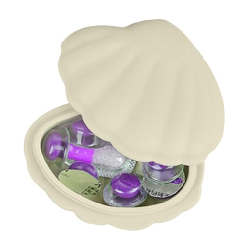 Muschel-Ringbox – Pillenbox aus Silikon, Schmuckbox mit Strandthema, kompakter Muschel-Schmuckorganisator, einzigartiger Muschel-Schmuckhalter, Schmuckschatulle, Schmuckschatulle, Muschel-Ringbox – Pillenbox aus Silikon, Schmuckbox mit Strandthema, kompakter Muschel-Schmuckorganisator, einzigartiger Muschel-Schmuckhalter, Schmuckschatulle, Schmuckschatulle, von Naqqios