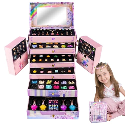 Naqqios Armbandherstellung Set für Mädchen - Schmuckperlen Spielzeug Set, Bunte Perlen Armband Herstellung Set | Lustiges Armband Set, Bastelbedarf Naqqios Armbandherstellung Set für Mädchen - Schmuckperlen Spielzeug Set, Bunte Perlen Armband Herstellung Set | Lustiges Armband Set, Bastelbedarf von Naqqios