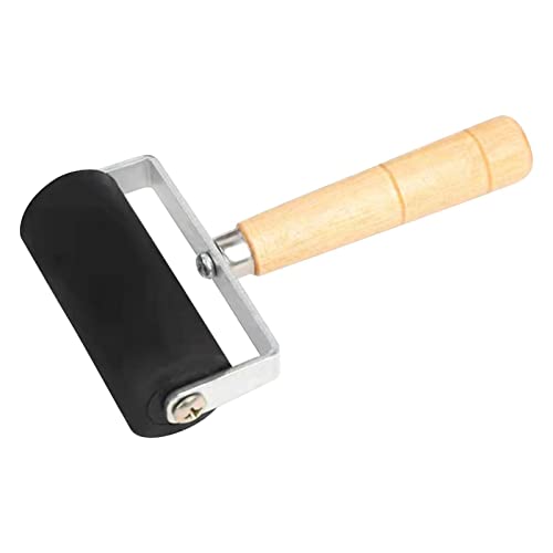 Naqqios Gummiwalze, Druckfarbenwalze, Multifunktions-Gummi-Brayer-Walze, weiche Gummiwalze mit Holzgriff, Kunststempel- -Bastelwerkzeug für die Druckherstellung, Stempel- - Naqqios Gummiwalze, Druckfarbenwalze, Multifunktions-Gummi-Brayer-Walze, weiche Gummiwalze mit Holzgriff, Kunststempel- -Bastelwerkzeug für die Druckherstellung, Stempel- - von Naqqios