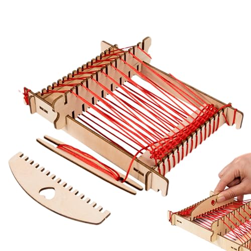 Naqqios Holzwebespielzeug, Webset für | Holzwebspielzeug für Anfänger - Tragbares Lernspielzeug, lustiges Webspielzeug für die Hand-Augen-Koordination Naqqios Holzwebespielzeug, Webset für | Holzwebspielzeug für Anfänger - Tragbares Lernspielzeug, lustiges Webspielzeug für die Hand-Augen-Koordination von Naqqios