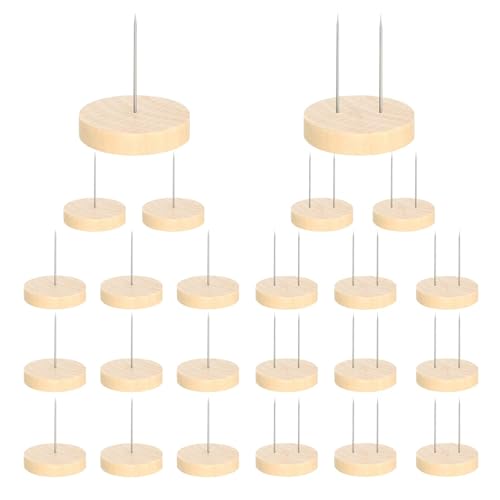 Naqqios Puppenständer aus Holz – Puppennadelhalter aus Holz, 24 x unfertige Puppenständer aus Holz | Gestrickter Puppenständer Naqqios Puppenständer aus Holz – Puppennadelhalter aus Holz, 24 x unfertige Puppenständer aus Holz | Gestrickter Puppenständer von Naqqios