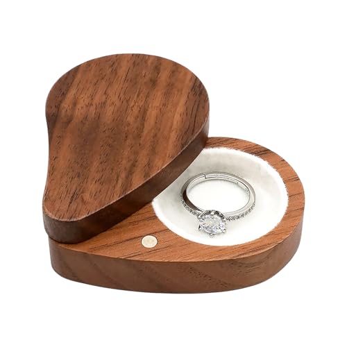Naqqios Schmuckschatulle aus Holz in Herzform, Ringschachtel aus Holz in Herzform – Verlobungsringbox in Herzform aus Holz – Geschenkbox für Schmuck für Heiratsantrag, Naqqios Schmuckschatulle aus Holz in Herzform, Ringschachtel aus Holz in Herzform – Verlobungsringbox in Herzform aus Holz – Geschenkbox für Schmuck für Heiratsantrag, von Naqqios