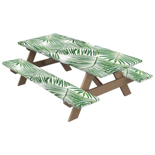 Passgenaue Picknicktischabdeckung, Picknicktischbezug mit Bankhussen | Set aus 3 Tischabdeckungen für Picknicktisch, Picknickbankhussen von Naqqios