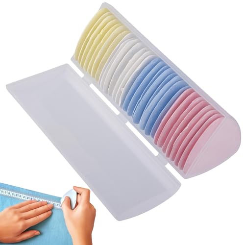Schneiderkreide – Dreieck Tailor Chalk, Schneiderkreide | Kreide für farbige Nähstoffe, Näharbeiten und Zubehör für Handwerk, Nähen, Quilten, Lieferung mit Box von Naqqios