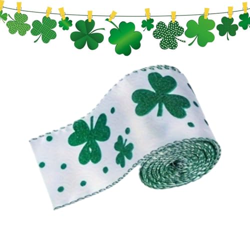Shamrock bedrucktes Schleifenband, grünes Ripsband für den St. Patrick's Day, grünes Ripsband, weiches Ripsband für St. Patrick's Day, vielseitig verwendbar Shamrock bedrucktes Schleifenband, grünes Ripsband für den St. Patrick's Day, grünes Ripsband, weiches Ripsband für St. Patrick's Day, vielseitig verwendbar von Naqqios
