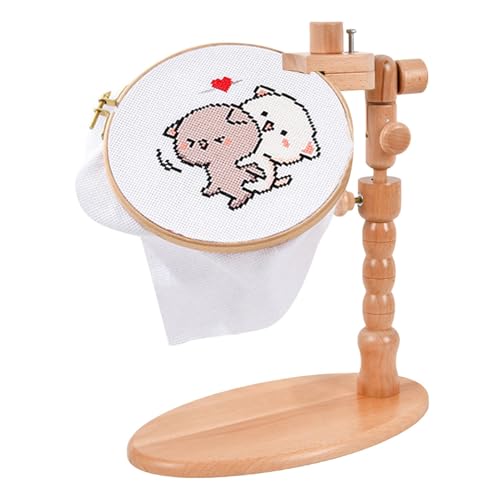 Stickrahmen Ständer, Stickrahmen Ständer | Tischstickrahmen aus Buchenholz - Verstellbarer Stickrahmen für Hula Hoop Ständer, Schreibtischklammer, Poi Zubehör Stickrahmen Ständer, Stickrahmen Ständer | Tischstickrahmen aus Buchenholz - Verstellbarer Stickrahmen für Hula Hoop Ständer, Schreibtischklammer, Poi Zubehör von Naqqios