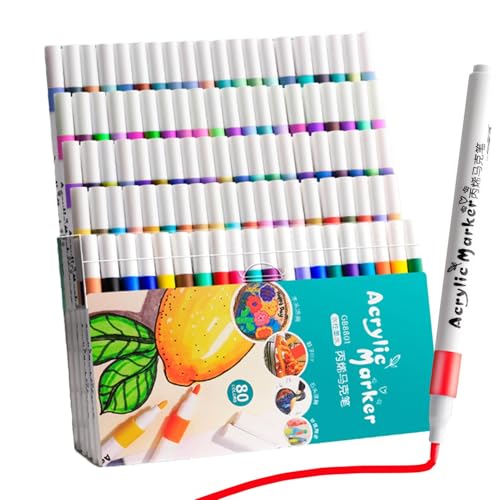 Stoffmarker für Marker, Stifte mit feiner Spitze und Pinselspitze | Künstlerbedarf, wasserfest, schnell trocknend, für Papier, Keramik Stoffmarker für Marker, Stifte mit feiner Spitze und Pinselspitze | Künstlerbedarf, wasserfest, schnell trocknend, für Papier, Keramik von Naqqios