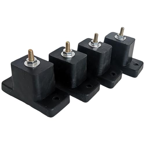 Vibrationsisolator für Klimaanlage – Vibrationsisolator für Klimaanlage, 4 Montagehalterungen aus stoßdämpfendem Gummi | Bodenmontage für kleinen Klimakondensator Vibrationsisolator für Klimaanlage – Vibrationsisolator für Klimaanlage, 4 Montagehalterungen aus stoßdämpfendem Gummi | Bodenmontage für kleinen Klimakondensator von Naqqios