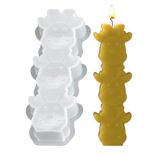 Weihnachtsformen | Silikonformen für Partys mit Weihnachtsmann Tannenbaum und Elch, Zubehör für Handwerk, Dekoration für Epoxidharz, Ton, Gips, Seife, Schokolade, , Süßigkeiten, Kerze von Naqqios