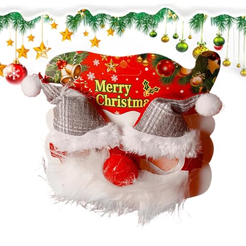 【Weihnachtsmann-Kostüm-Brille – Urlaubsbrille, Weihnachtsmann-Sichtbrille aus Plüschstoff | Kreative Weihnachtsmann-Brille, Weihnachtsdekoration für Party 【Weihnachtsmann-Kostüm-Brille – Urlaubsbrille, Weihnachtsmann-Sichtbrille aus Plüschstoff | Kreative Weihnachtsmann-Brille, Weihnachtsdekoration für Party von Naqqios