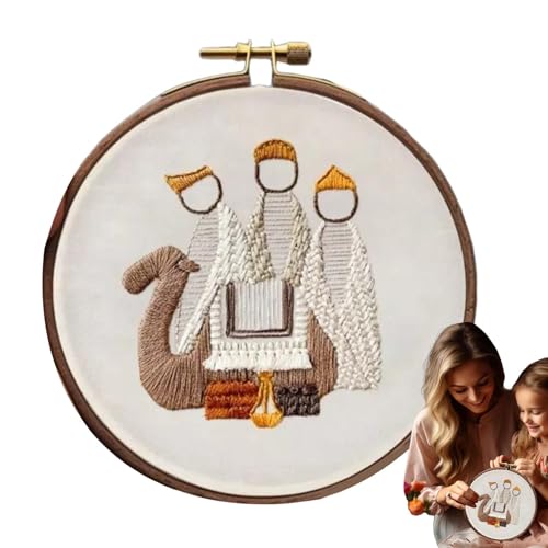 Weihnachtsstickerei-Set – Sticksets für Anfänger, Bastelsets aus der Krippenszene Jesu | Multifunktionales Kreuzstich-Set für Anfänger, mit Anleitung Weihnachtsstickerei-Set – Sticksets für Anfänger, Bastelsets aus der Krippenszene Jesu | Multifunktionales Kreuzstich-Set für Anfänger, mit Anleitung von Naqqios