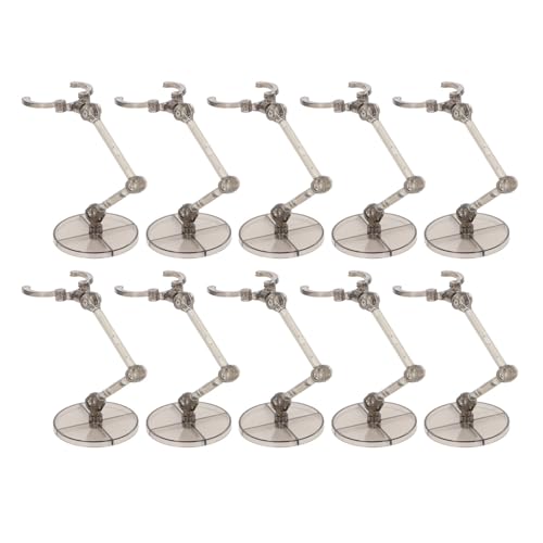 Actionfiguren-Ständer, Einfach zu Montierender Flexibler Puppenständer aus Kunststoff für 6-Zoll-Modelle (Schwarz Transparent) von Naroote