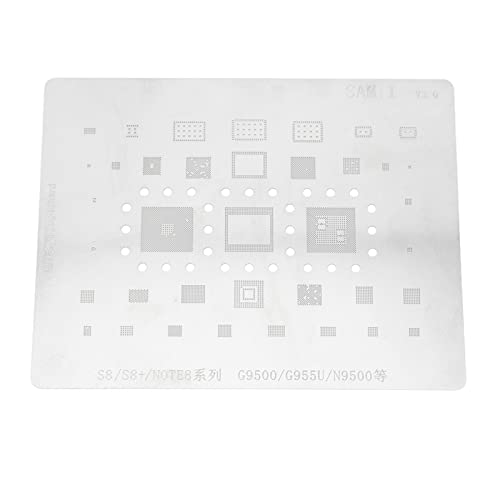 BGA-Schablonen, Edelstahl BGA-Reballing-Netzschablonen-Vorlagen Genaue Positionierung CPU BGA-Reballing-Schablone Zinn-Pflanzschablone für Samsung S8 S8+ NOTE8 von Naroote