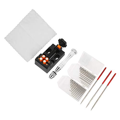 Handbohrer für Schmuckherstellung, Schmuckbohrwerkzeug 26pcs Hand Drehbohrer Stanzpolier-Set Aluminiumlegierung 0,5 Mm Bis 3,0 Mm Stift Handbohrmaschine für Harz, Holz, Plastik Handbohrer für Schmuckherstellung, Schmuckbohrwerkzeug 26pcs Hand Drehbohrer Stanzpolier-Set Aluminiumlegierung 0,5 Mm Bis 3,0 Mm Stift Handbohrmaschine für Harz, Holz, Plastik von Naroote