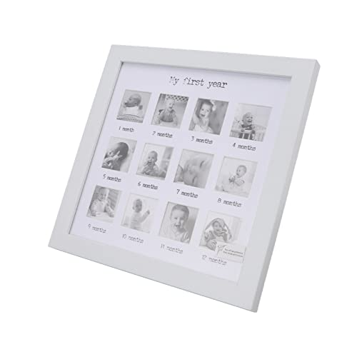 Naroote Baby-Bilderrahmen, Baby Essentials Fototafel „Mein Erstes Jahr“, ca. 25 X 25 X 1,8 Cm / 9,8 X 9,8 X 0,7 Zoll mit Dichteplatte und Polystyrolmaterial für die Wachstumsaufzeichnung Naroote Baby-Bilderrahmen, Baby Essentials Fototafel „Mein Erstes Jahr“, ca. 25 X 25 X 1,8 Cm / 9,8 X 9,8 X 0,7 Zoll mit Dichteplatte und Polystyrolmaterial für die Wachstumsaufzeichnung von Naroote