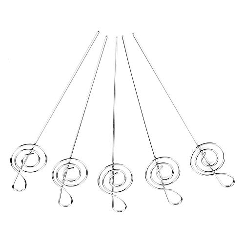 Naroote Bildhalter für Mittelstücke, Platzkartenhalter 50pcs Draht Blumenpicks Drahtkartenhalter Ständer Memo Papier Anzeige Cliphalter Metallkartenhalter für Hochzeitsfeier (Notizen) von Naroote