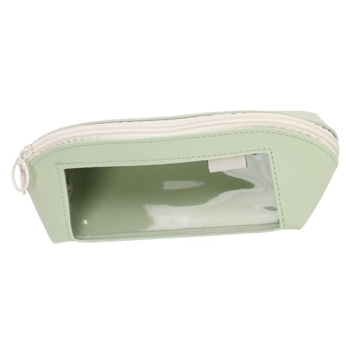 Naroote Bleistiftbeutel, Schneller PU -Ledertasche, um auf eine Große Transparente Elegante Kapazität für Schreibwaren für Studenten Zuzugreifen (GREEN) von Naroote