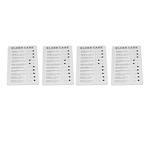 Naroote CHORE -Diagramm, Trockenerase -CHORE Diagramm DIY Produktion Recycelbar mit der 4PCS Zeitplanausschreibung für DIY Nachrichten Reiseplan (ELDER CARE) von Naroote